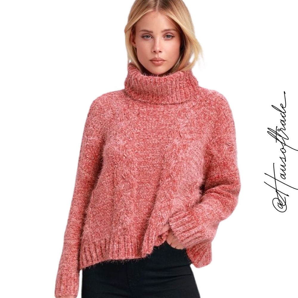 JACK by BB Dakota Eyelash Kisses Sweater Blush S